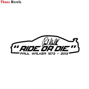 

Three Ratels FTZ-104# RIP Paul Walker Fast And Furious 2 fast 2 soon Fashion Car Styling Car Sticker Vinyl decal