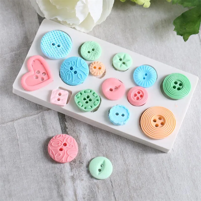 

Silicone Button Shapes Cake Mould DIY Fondant Chocolate Cookie Ice Silicone Mold Candy Mold Cake Baking cake decorating tools