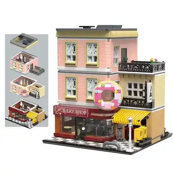 

MOC 2919PCS City Streetview series The Bake Shop Model Building Kits Blocks Bricks Kids Toys Gifts Christmas gift