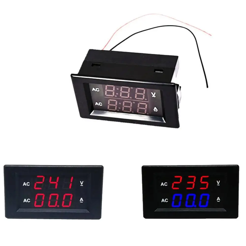 

50A AC Digital Dual LED Display Voltmeter Ammeter Amp Volt Voltage Current Meter Tester High Precision