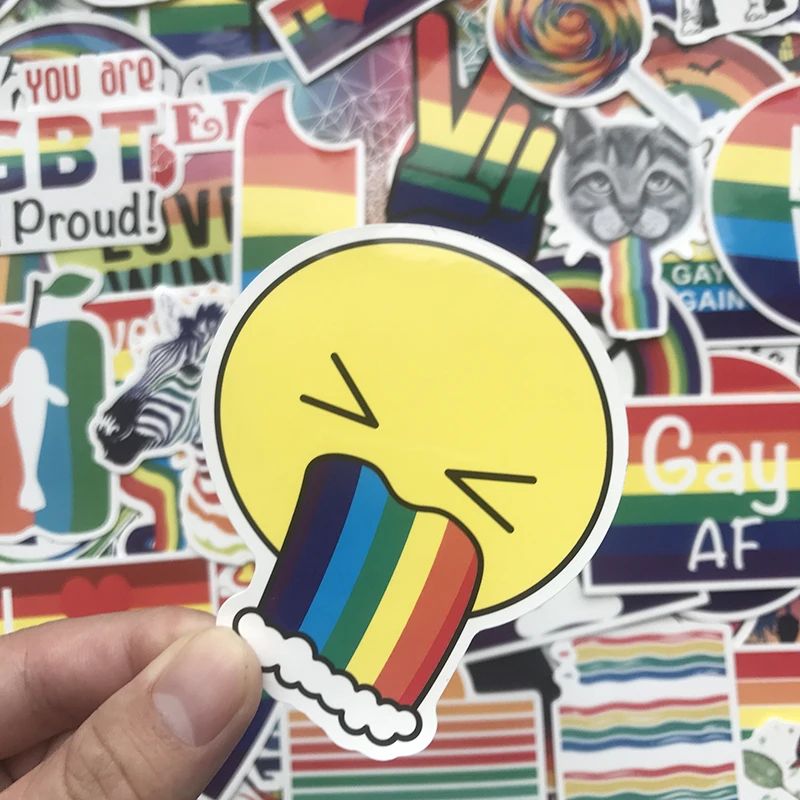 100pcs rainbow sticker 3