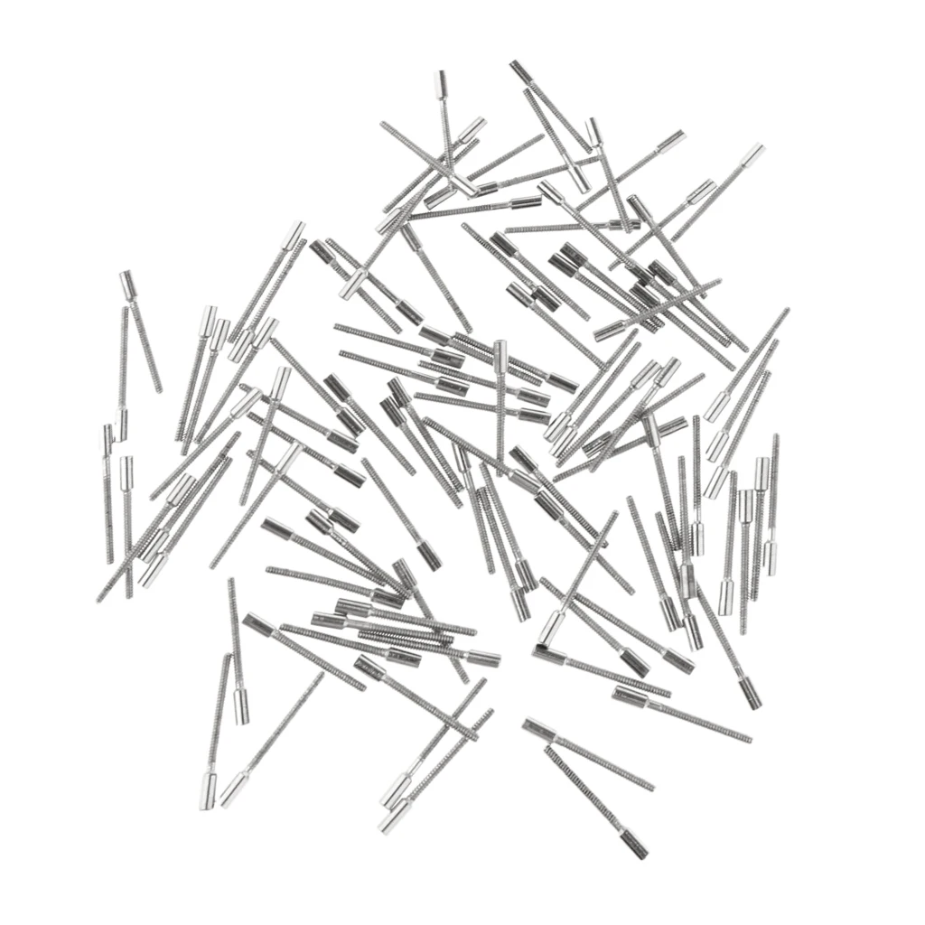 100 Pieces Stainless Steel Extension for Winding Stem Swiss Non-extension for Stems Watches