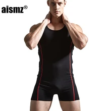 Aismz высококачественное мужское сексуальное нижнее белье, мужские боди, Мужские дышащие хлопковые боди для бодибилдинга, цельное мужское белье