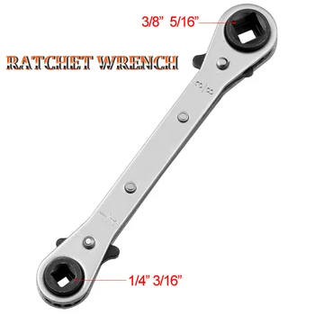 

adjustabl Ratchet Wrench Double Head Reversible Opening Changing Refrigeration Tools Car Repairing Ratchet Spanner Hand Tool