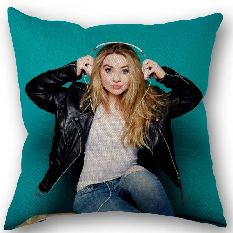25 Пользовательский Sabrina Carpenter наволочка из хлопка и льна ткань молния наволочка 45X45 см Свадебная декоративная Подушка Крышка - Цвет: 25