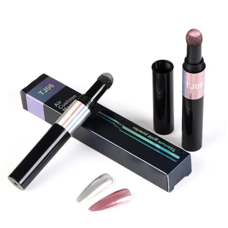 Nail Powder Nail Pigment Nail Glitter Nail Decoration Nail Decorations Nail Art Glitter Mirror Powder Air Cushion Magic Pen Effect Chrome Pigment For Decorations UV Gel Polish Dust Nail Decor
