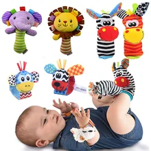 

Baby Games Plush Rattle Socks Sensory Toys For Babies Newborn Accessories Stuffed Animal Wrist Rattle Baby Toys 0 3 6 12 Months