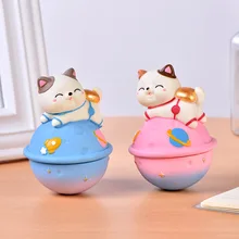 2 шт. Lucky Cats микро пейзаж котенок фэн шуй для дома садовые украшения миниатюрные украшения подарок кошка тумблер торт украшение