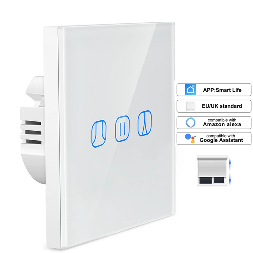 

Wifi Smart Curtin Switch Timer Blinds Clock Watch Shutter Tubular Motor Roller work with Alexa Echo Google Home Assistant IFTTT