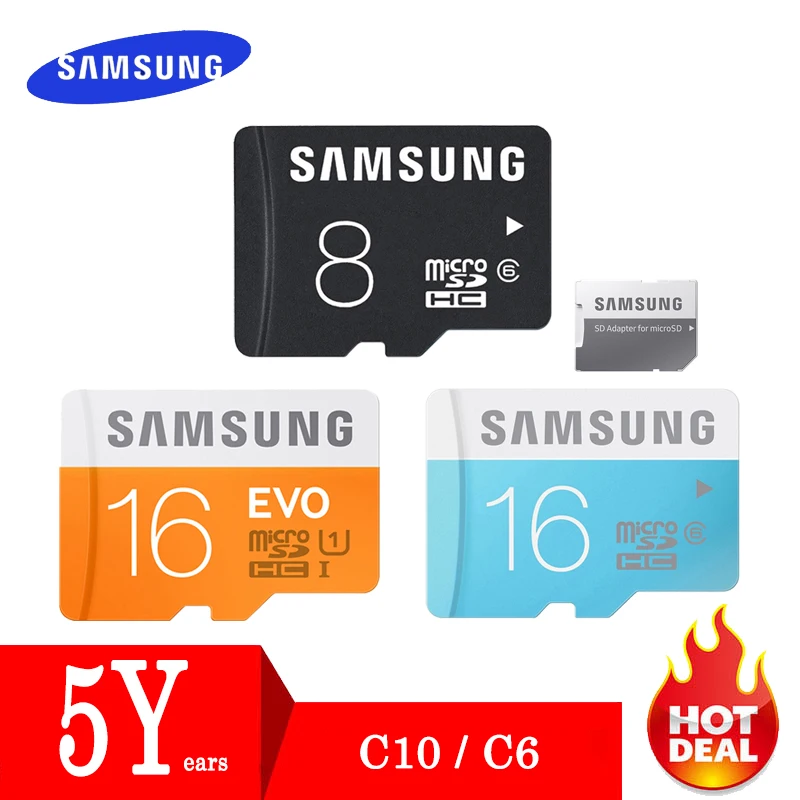 SAMSUNG Micro SD карта 8 Гб 16 Гб C6/C10 Microsd карта памяти флэш TF карта для телефона компьютера