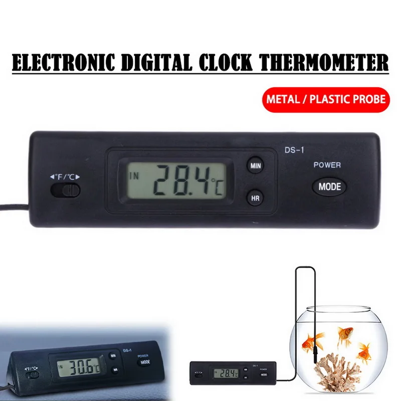 Auto Glas Windows Thermometer LCD Auto Thermometer Zeit Fahrzeug Elektronische. 