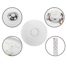 36 Вт RGB светодиодный потолочный светильник, умный динамик, энергосберегающий Bluetooth, умный, простой в установке, для дома, вечерние, для спальни, музыкальный плеер с регулируемой яркостью