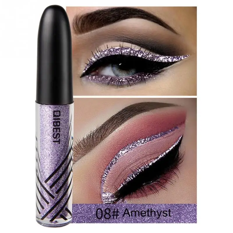 QIBEST 13 colors Liquid Glitter Eyeliner Waterproof Long Lasting Eyeshadow Shimmer Sparkling Makeup Diamond Eyeliner Cosmetic