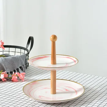 

FANTERCY Tableware Dinner Nordic Western-style Ceramic Three-layer Snack Dish Fruit Plate Cake Dried Trending Products 2019