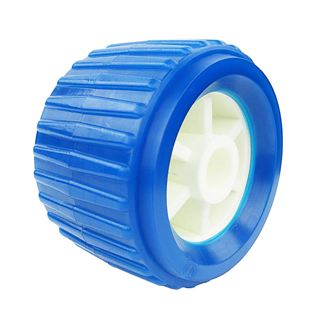 4PCS Boat Trailer Roller Inflatable Ribbed Wobble Roller Kit 110x75x19mm New