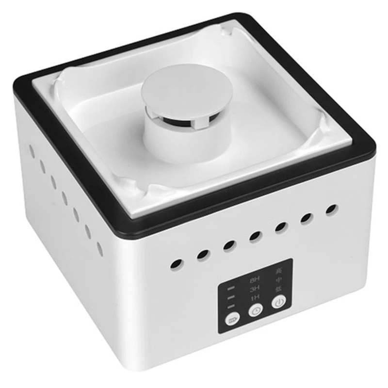 

8000Mah Battery Operated Ceramic Negative Ion Ashtray Air Purifier With 4 Cigars Holder Ash Slot Remove Second Hand Smoke White