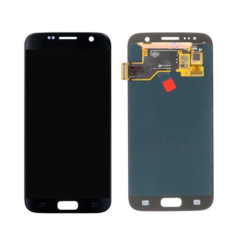 Замена ЖК сенсорный экран дигитайзер в сборе для Samsung Galaxy S7 G930 G930F - Цвет: Черный