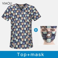 Медицинская хирургическая униформа, Высококачественная рабочая одежда для салона красоты, дышащая рабочая одежда для врача, стоматолога, аптекаря, скрабы для кормления, топы