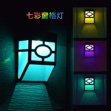 Крест-граница стиль Солнечный настенный светильник Ретро Солнечный садовый светильник Солнечный небольшой уличный свет открытый забор лампа