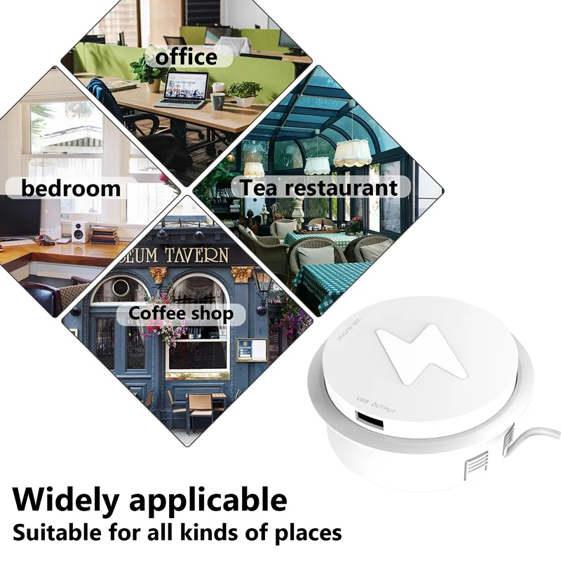 New QI Wireless Charger Furniture Desktop Embedded Fast Wireless Charger For Iphone Samsung Huawei Table Office Phone Charger