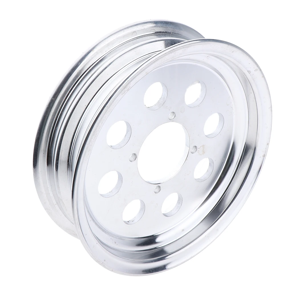 10 inch Motorbike Tubeless Rim Wheel for Honda Mini Trail 50 Bike ATV (Silver)