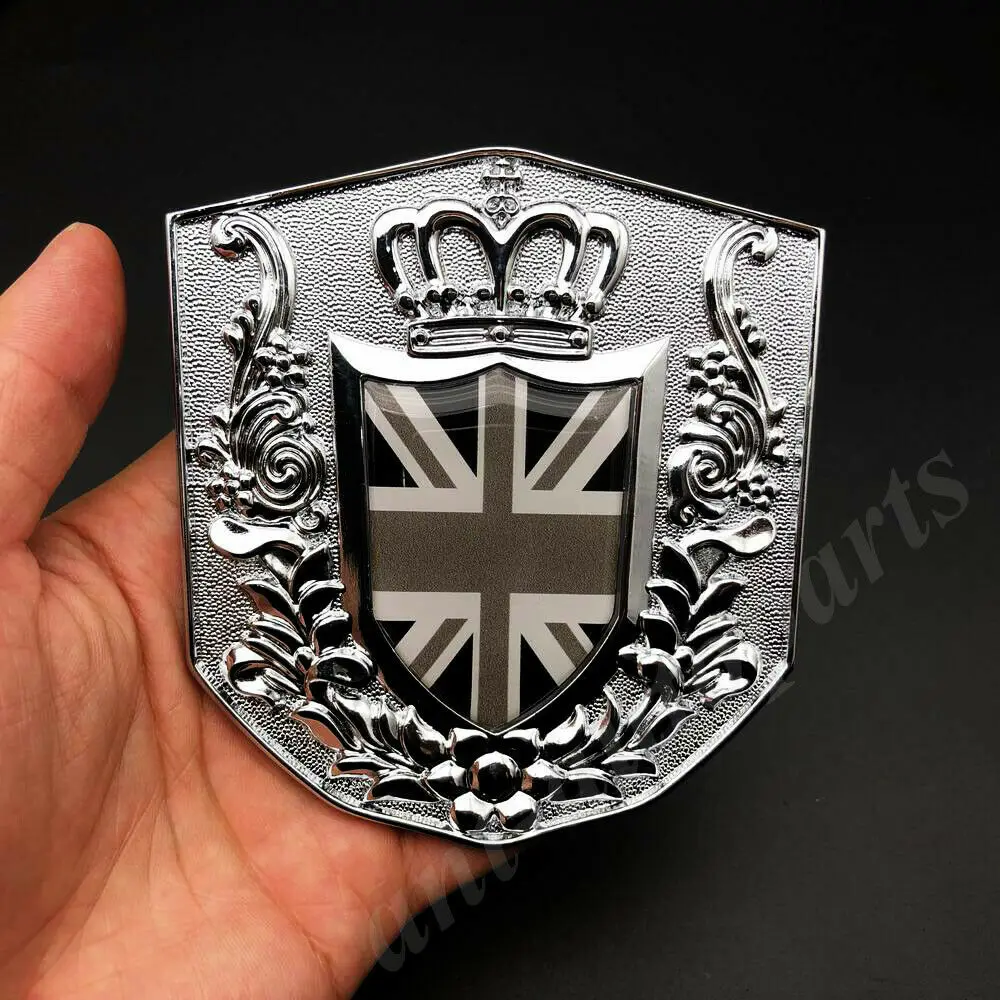 ROYALE CAR GRILL BADGE POPPY BADGE WE WILL REMEMBER THEM GREY UNION