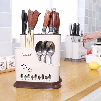 

Knife Block Knife Stand Holder Tableware Storage Box Case Chopsticks Forks Holder Kitchen Organizer Storage Rack Shelf Tools