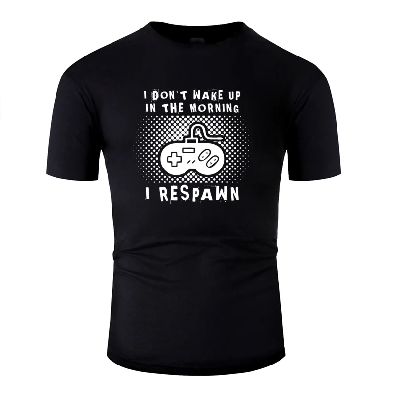 Юморная игра забавная Цитата respawn умник подарок футболка человек формальная одежда мужская футболка веселый хлопок евро размер S-5xl хип-хоп
