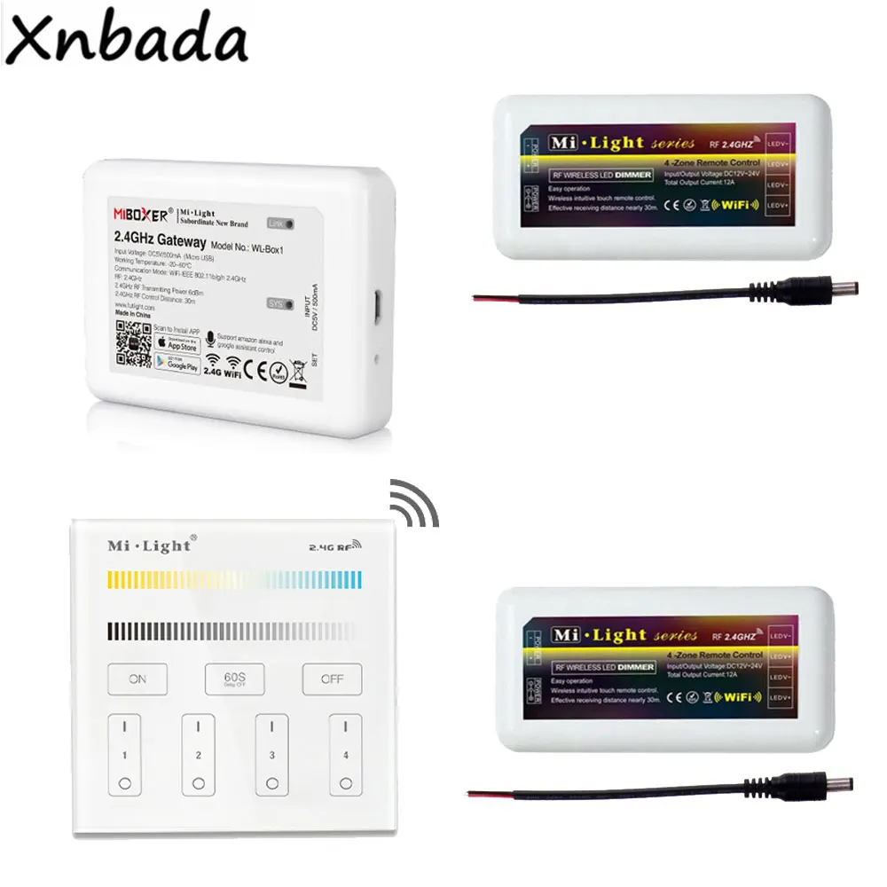 Milight WL-Box1 Led контроллер 2,4G B2 CCT цветовая температура Led Сенсорная панель Пульт дистанционного управления FUT035 Led диммер DC12-24V