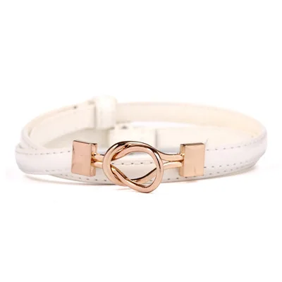 Тонкий ремень из искусственной лакированной кожи с двойным кольцом и пряжкой, регулируемый размер, декоративный повседневный легкий длинный женский ремень - Цвет: A