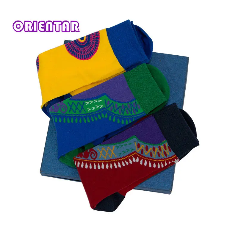 3 пар/упак. женские носки африканский дизайн цветные мягкие носки хлопковые теплые африканские женские носки подарок для женщин WYB468