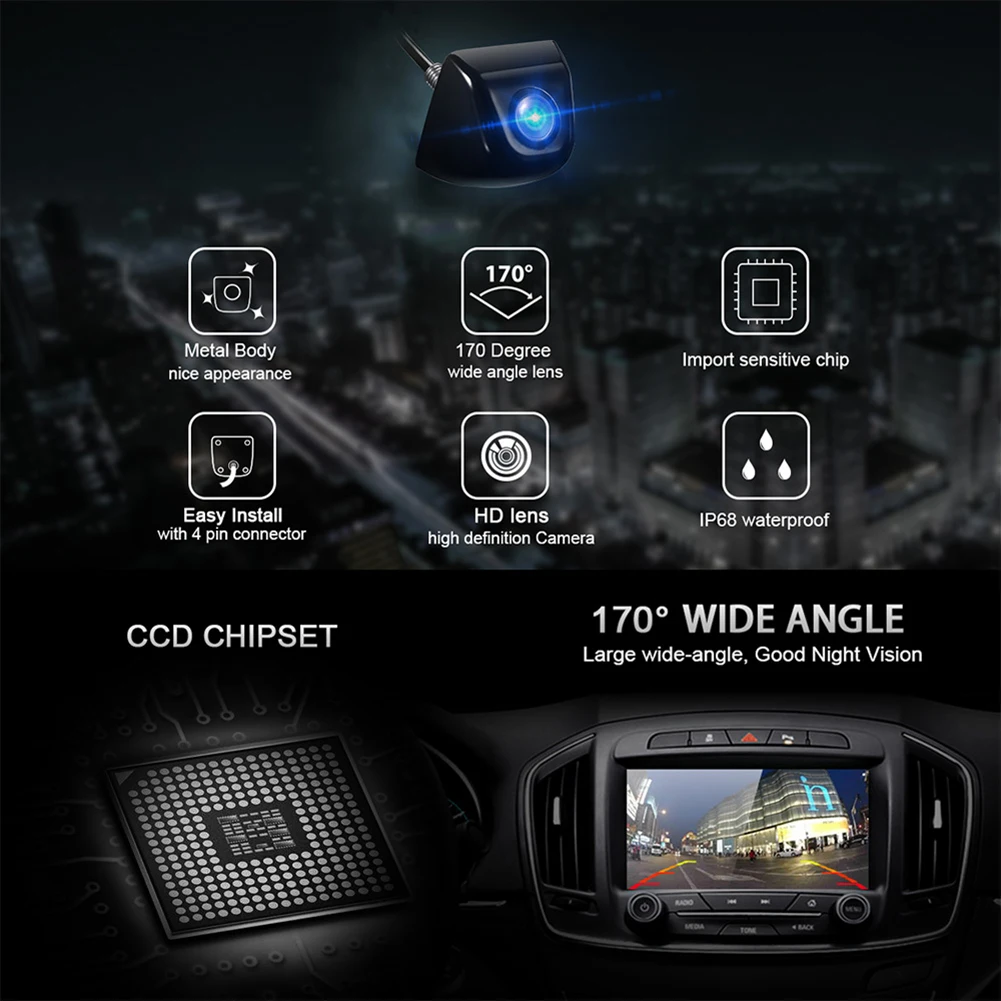 Новый анти туман CMOS ночного видения Водонепроницаемый заднего вида парковки