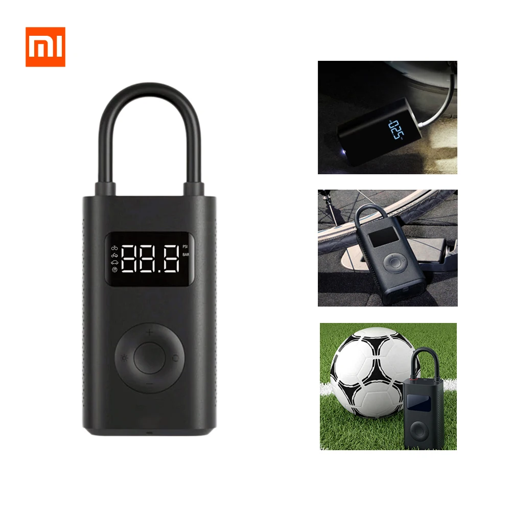  Электрический насос для накачки Xiaomi, цифровой электрический насос для определения давления в шинах, умный портативный насос для мотоц…
