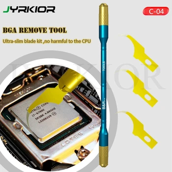 

Jyrkior Multifunctioal CPU IC Glue Remover Knife Mobile Phone Back Cover Glass Glue Clean Blade Fingerprint IC Repair Tool