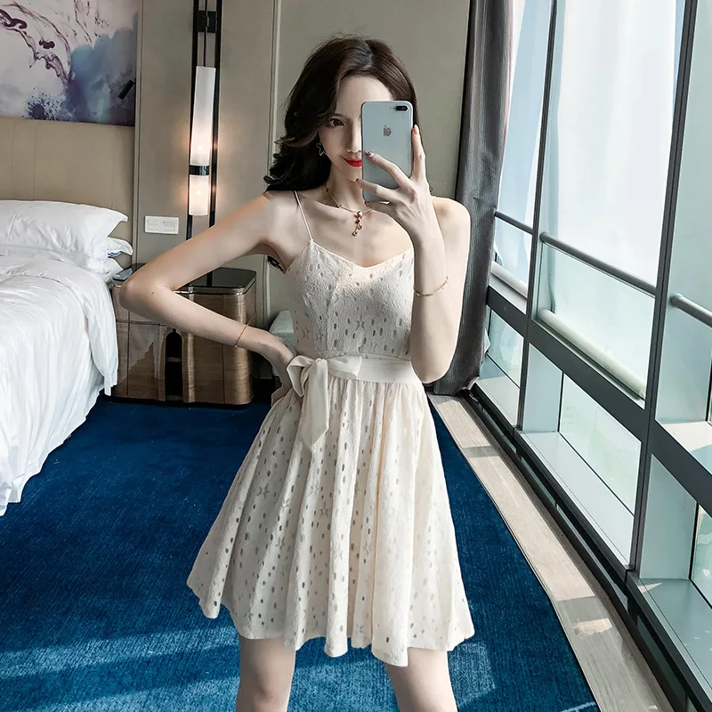 

2019 New Style Sexy Camisole Lace Dress Women's Summer
