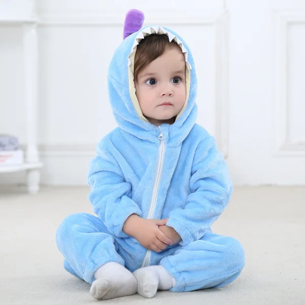 Коллекция года, одежда для малышей, Комбинезоны на весну и осень, фланелевый комбинезон, Новые халаты, Одежда для новорожденных, pudcoco, костюм для маленьких девочек - Цвет: Blue monster