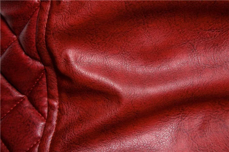 KIOVNO Men Punk Zipper Leather Jackets Coats With Rivet Motorcycle Warm Leather Jackets Outwear For Male Detachable Fur Collar (9)