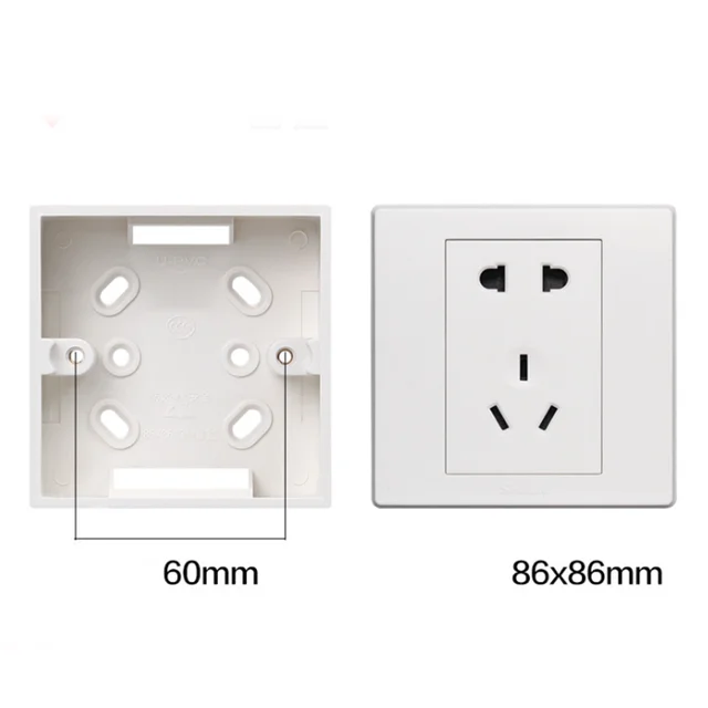 Delviz Esterno Scatola di Montaggio per 146*86 millimetri Interruttore a  Muro Standard di Plastica