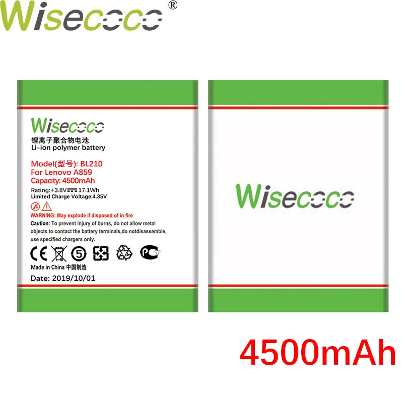 WISECOCO BL210 4500 ма-ч для lenovo A536 A606 S820 S820E A750E A770E A656 A766 A658T S650 мобильного телефона Батарея+ номер для отслеживания