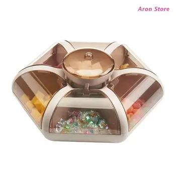 

Living Room Fruit Tray Transparent Press Type Snack Compartment Storage Box