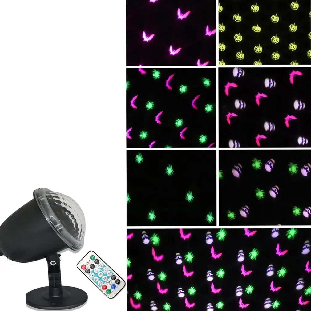 Festive Projection Lamp Led Christmas Halloween Projection Lamp Hd Pattern Holiday Decoration Lawn Garden Projection Lamp
