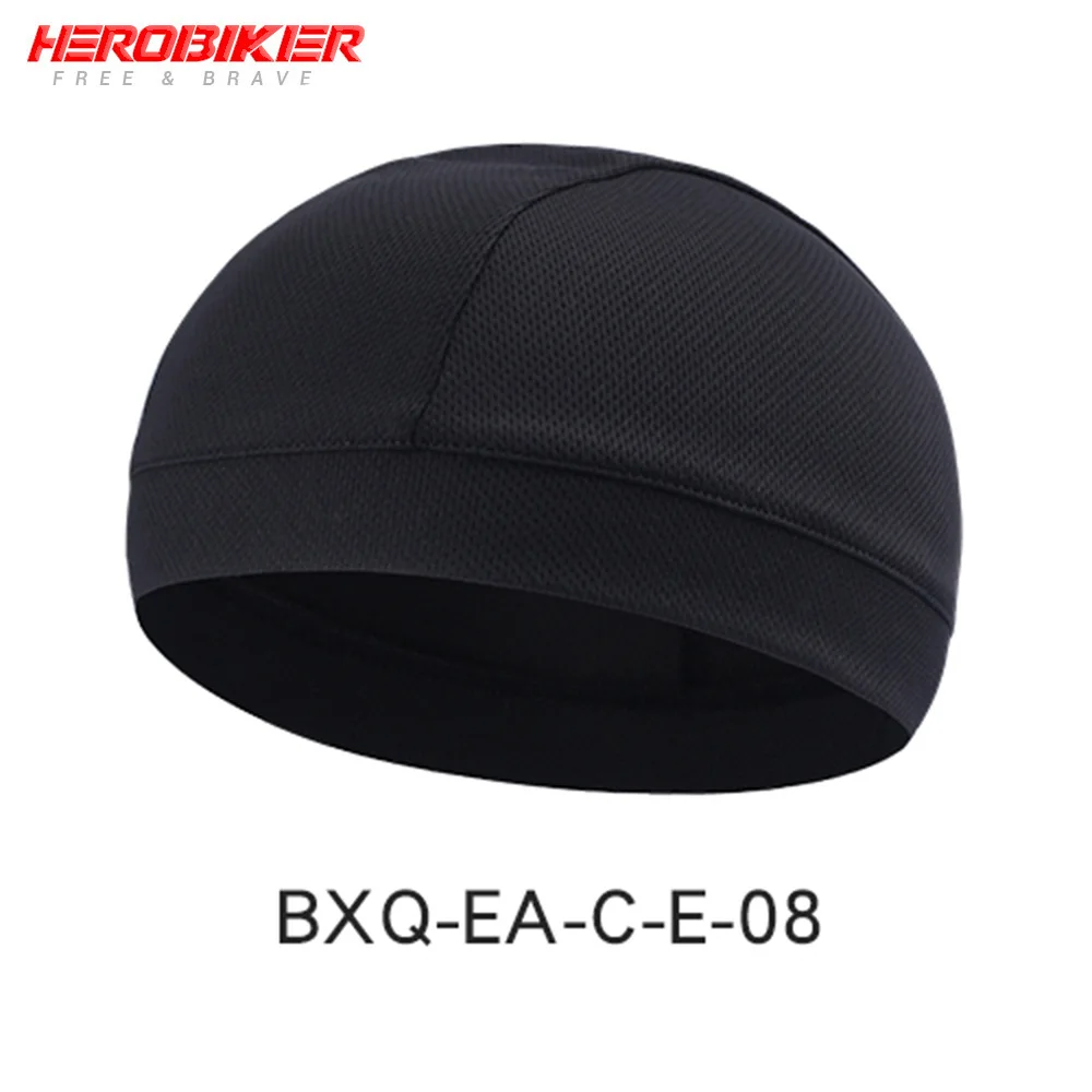 HEROBIKER мотоцикла под подшлемник шапка, маска для лица Для мужчин Для женщин дышащий Быстросохнущий с капиллярами для отвода влаги шлем Череп Кепки Шапка-бини - Цвет: BXQ-EA C E 08