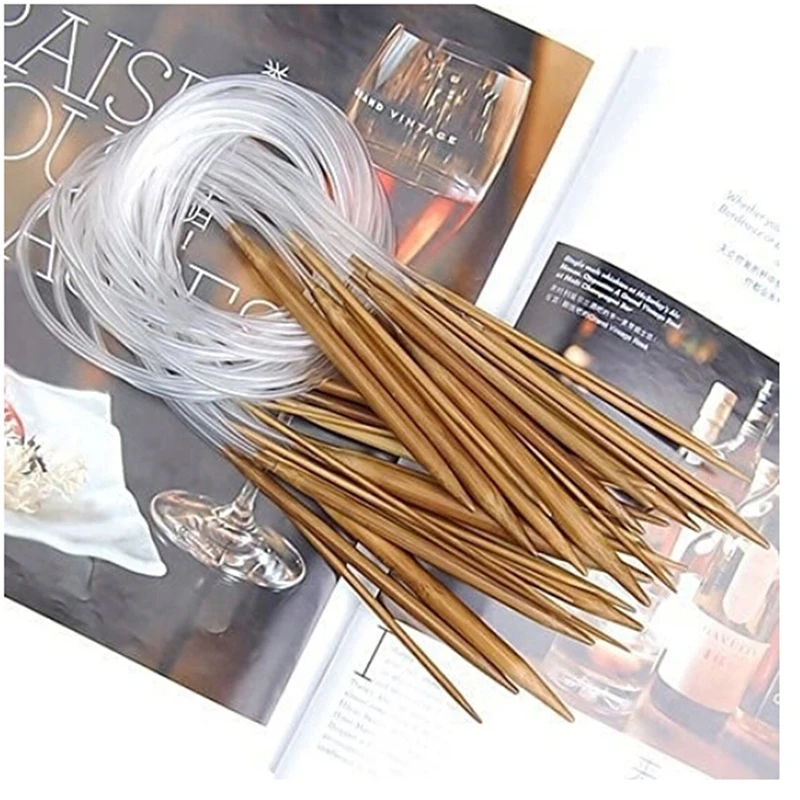 Carbonized Wood Knitted Crochet Hook Thick Sweater Knitting Needles Tool Carpet Ring Tools 20mm For Sofa Cushion Weaving |