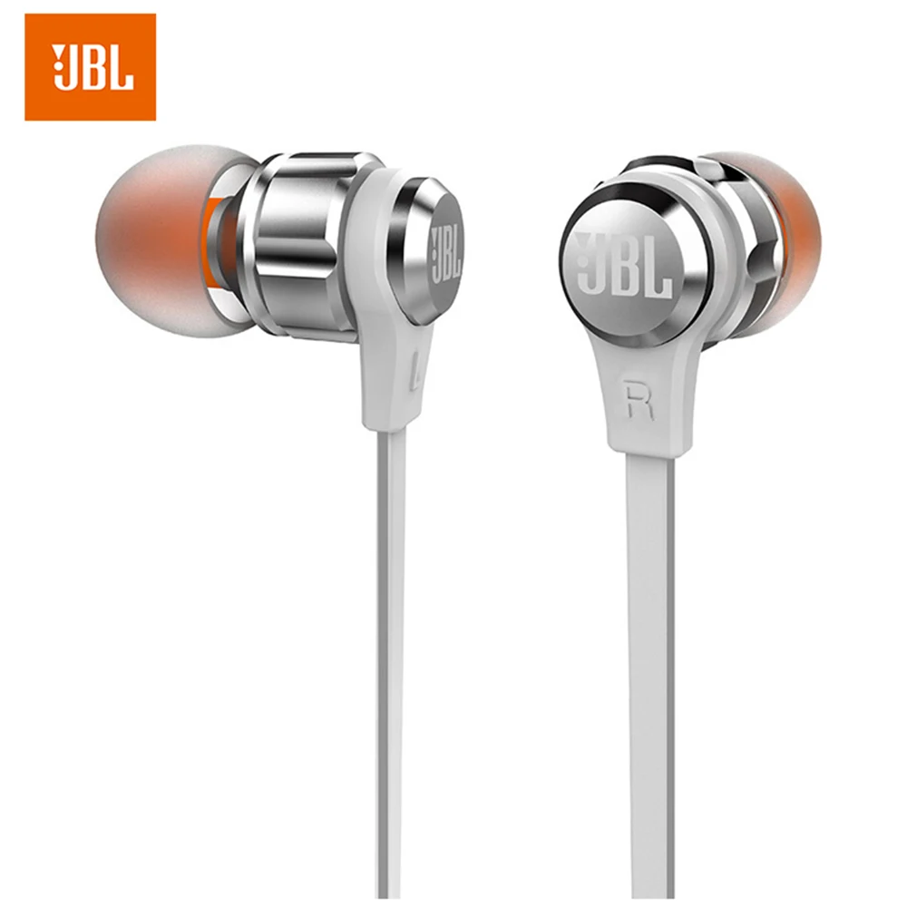 Стереонаушники JBL T180A для бега спортивные наушники вкладыши громкой связи с