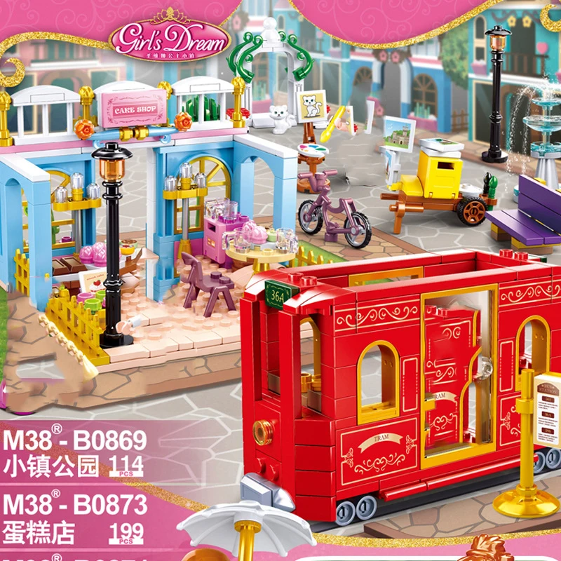 Princess House Friends For Girls Holiday Ship Wedding Party Building Blocks Negozio Di Alimentari Street Garden Trasporto Città Di Barche