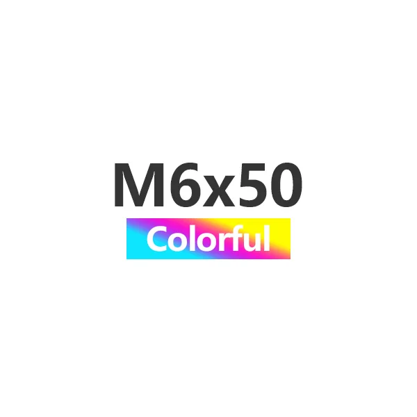 M6x50 Rainbow Риска Титан велосипедный вынос руля болт M6x30/35/40/50 мм шоссейные горный велосипед Гарнитура Топ Кепки крепления крышки гайка ходового винта - Цвет: M6x50 Rainbow