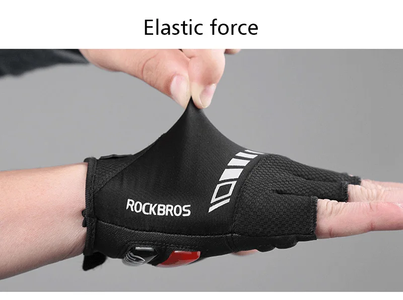 Резиновые перчатки ROCKBROS Half Finger с сенсорным экраном гелевые ударостойкие перчатки мужские и женские летние спортивные перчатки MTB дорожные велосипедные перчатки
