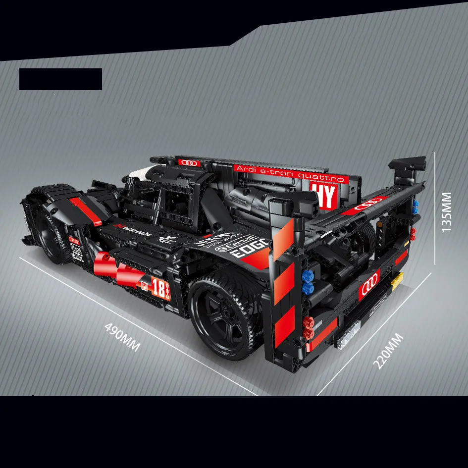 1908 шт. RC Technic серия супер гоночный автомобиль спортивные чемпионы GT R18 суперкар модель строительные блоки игрушки для детей рождественские подарки