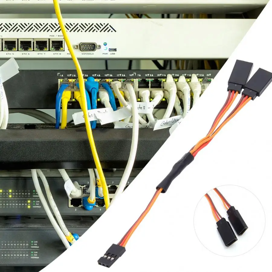10pcs Y Style Extension Cable JR 1 Male to 2 Female Servo Extension Lead Wire Cable For RC Toys
