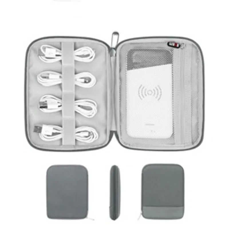 

USB Data Cable Organizer Nylon Digital Storage Pen Power Bank Pouch Electronics Accessories Earphone Wire Bag
